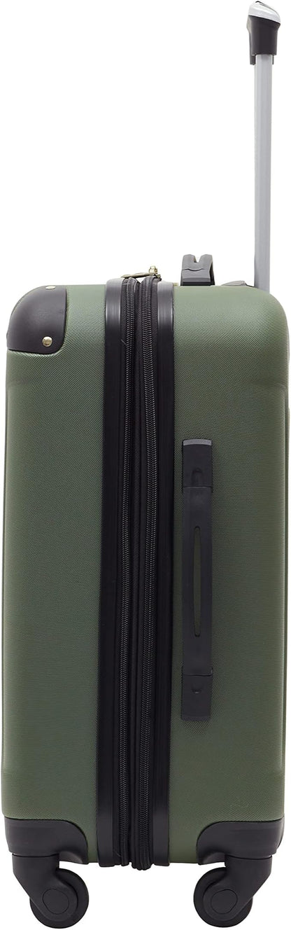Travelers Club Chicago Expandable Luggage, Thyme Green, 20" Carry-On