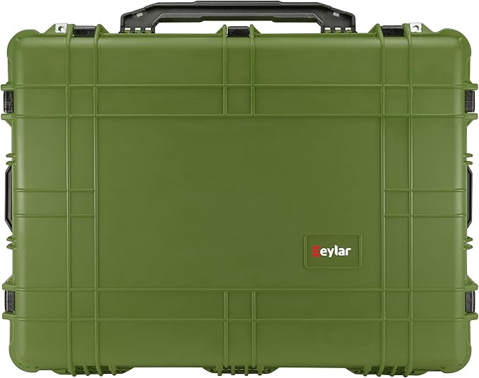 Eylar 31.5" X-Large Protective Roller Hard Case for Cameras, Drones, Tools, and AV Equipment with IP67 Waterproof, Shock Resistant, and Customizable Foam Inserts (OD Green)
