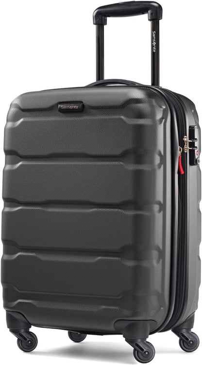Samsonite Omni PC Hardside Expandable Luggage with Spinner Wheels, Black, 3-Piece Set (20/24/28)