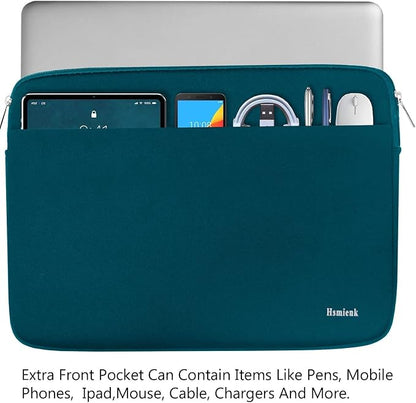 Laptop Sleeve Case 15.6 inch, Shockproof Protective Notebook Bag with Accessory Pocket, Briefcase Carrying Laptop Sleeve for 15.6" HP, ASUS, Dell, Lenovo, Acer -Cyan Color