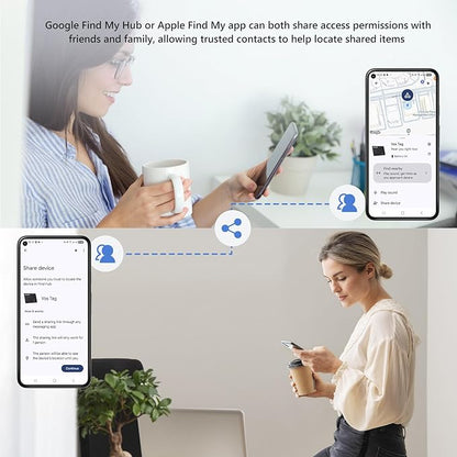 ATUVOS Dual-System Air Card Tag 1 Pack, Rechargeable Wallet Tracker Compatible with Android Google Find Hub or iOS Apple Find My APP, Smart Item Finder Locator for Wallet/Luggage/Passport