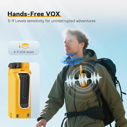 Retevis RT68 Walkie Talkies for Adults, Portable FRS Two Way Radios Rechargeable, Durable 2 Way Radios Long Range, VOX Hands Free, USB Charging Base for Camping, Climbing and Road Trips (2 Pack)