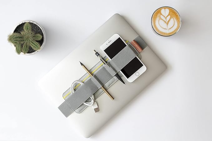 Beblau SLIM Portable Tech Organizer attachable to your laptop & notebook | Backpack & desktop organizers Office, Home & School | Working from Home Solution | Laptop accessories
