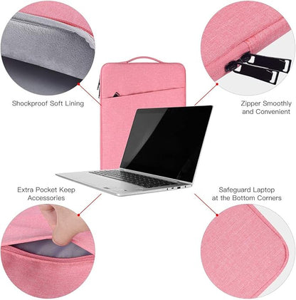 14 Inch Laptop Sleeve Case Bag for Asus Chromebook Vivobook14, Samsung Galaxy Chromebook Go, Lenovo ThinkPad 14/ Flex/Yoga, Dell Latitude, Acer HP Chromebook(Pink)