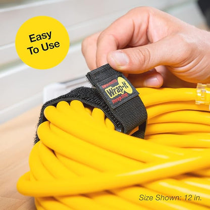 Super-Stretch Wrap-It Storage Straps (Assorted 8 Pack) - Elastic Hook and Loop Cinch Straps - Extension Cord Organizer, Hose, Rope and Cables Straps, Cord Wrap, Garage and RV Organization, Dad Gift