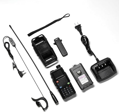 BAOFENG UV-5RM Plus 10W Ham Radio Handheld, UHF VHF Long Range Two Way Radio Walkie Talkie, NOAA FM AM(Airband) Receiver, with Protection Case, 2500mAh Battery USB-C Rechargeable, Chirp Compatible
