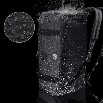 Gym Duffle Bag Backpack Waterproof Sports Duffel Bags Travel Weekender Bag for Men Women Overnight Bag with Shoes Compartment Black-Perfect Fathers Day Gifts for Dad/Men/Husband