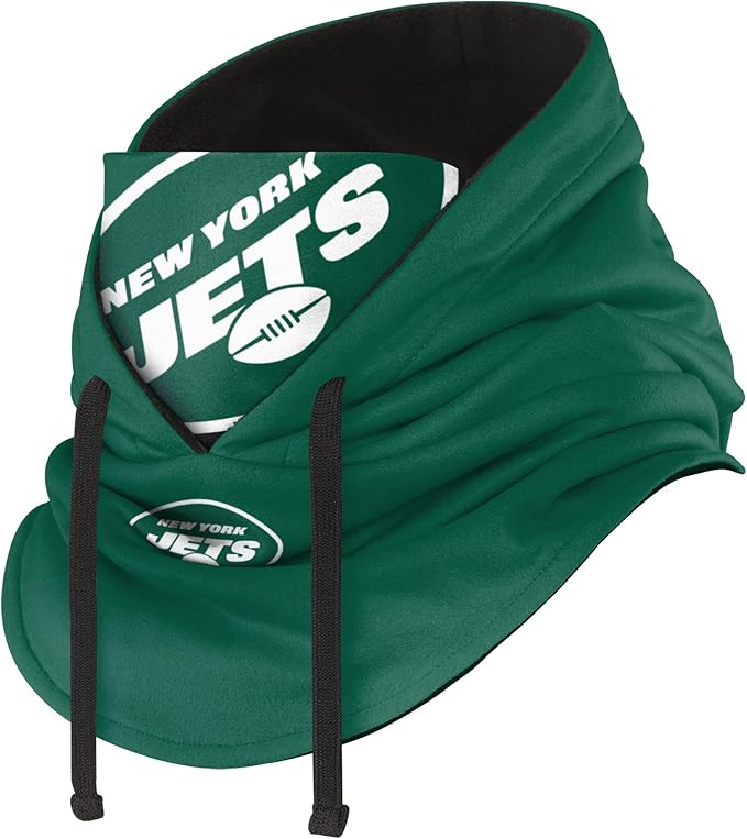 NFL Team Logo Team Color Drawstring Winter Cap Hooded Gaiter Balaclava Face Cover