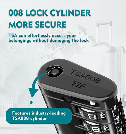ANVIL TSA Approved Luggage Locks – High Security TSA008 Combination Travel Locks with Inspection Indicator for Suitcases and Backpacks. (2, Black)