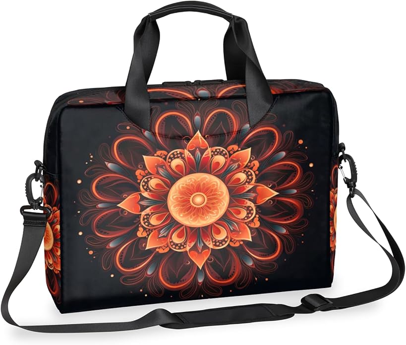 Laptop Bag Bohemian Mandala Laptop Satchel Briefcase Adjustable shoulder Carrying for MacBook Pro 16 inch