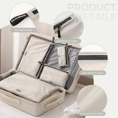 Packing Cubes for Travel Ultralight Luggage Organizer Bag Durable Travel Bags Waterproof Zipper Suitcase Bags Set for Travel Accessories and Essentials (4 Pack) (Grey)