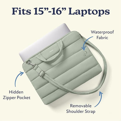 Vandel 15-16 inch Laptop Carrying Case Sleeve with Strap, Shoulder Bag with Handle, 16 in Laptop Computer Bag for Women, MacBook Air 15 Inch Carrying Case, MacBook Pro 16, 15.6 in HP, Dell Messenger