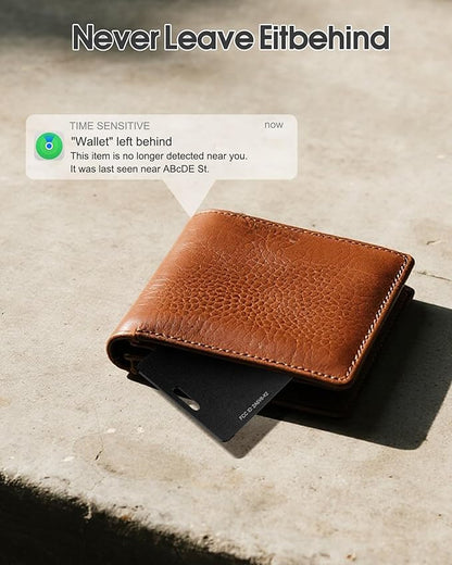 Upgrade Wallet Tracker Card,Ultra-Thin Air Tag Wallet Finder, GPS Tracker Item Locator Battery Smart Card IP68 Waterproof,Work with Apple Find My APP, iOS Only