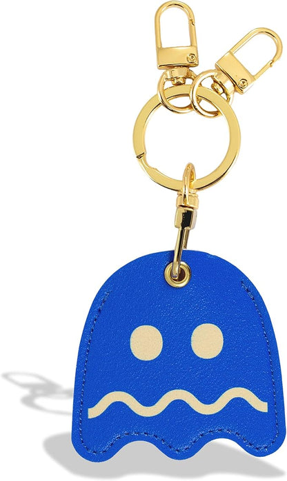 Sonix Keychain Case Compatible with Apple AirTag | Protective AirTag Cover Keychain Charm | Pac-Man Classic - Blue