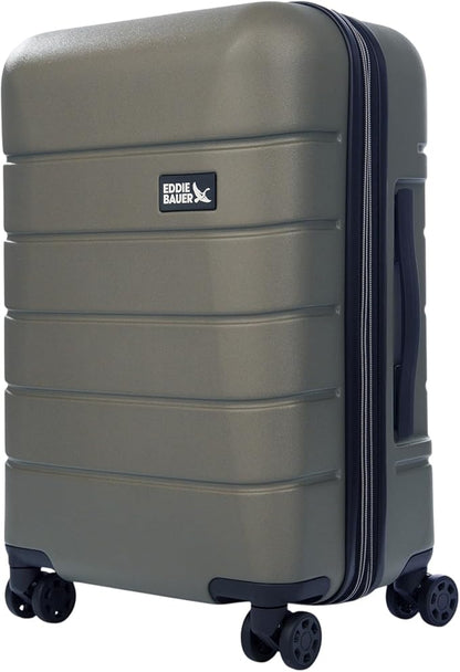 Eddie Bauer Glacier Checked 30" Luggage | Hardside | Spinner Wheels | Expandable | Lightweight | Travel Essentials - Sprig Green