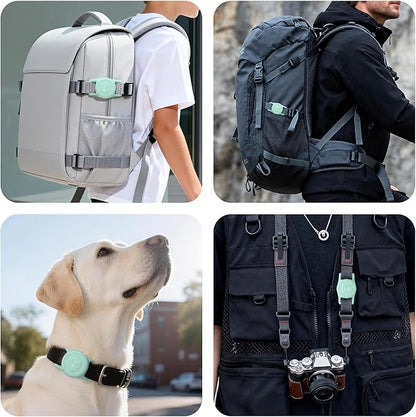 for AirTag Dog Collar Holder, Dog Air Tag Holder, IP68-Waterproof | Lightweight Silicone | Anti-Lost | Ultra-Durable | Compatible with Apple AirTags (Light Green)