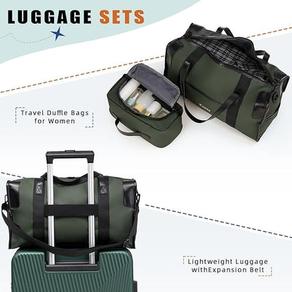 Expandable Luggage Sets 5 Piece,Suitcases with Detachable Wheels,ABS Hard Case Luggage with TSA Lock Spinner Wheels,Carry On Luggage Set