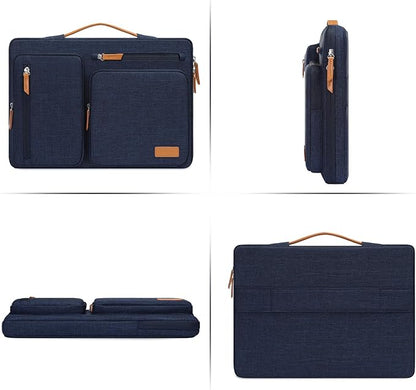 MOSISO 360 Protective Laptop Case 13 inch, 13 inch Laptop Sleeve Compatible with MacBook Air M4 M3 M2 M1 2025-2018/Pro M2 M1 2025-2016, Side Open Carrying Case with 4 Zipper Pockets&Handle, Navy Blue
