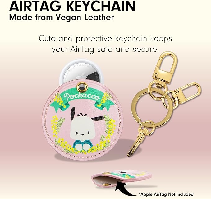 Sonix x Sanrio Keychain Case Compatible with Apple AirTag | Protective Cover Keychain | Hello Kitty & Friends - Floral Pochacco