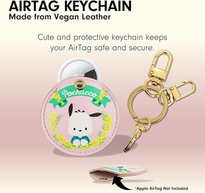 Sonix x Sanrio Keychain Case Compatible with Apple AirTag | Protective Cover Keychain | Hello Kitty & Friends - Floral Pochacco