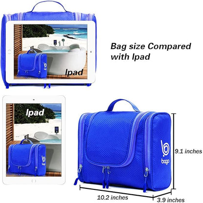 Bago Travel Toiletry Bag for Women and Men X-Large Waterproof Hanging Large Toiletry Bag for Bathroom and Travel Bag for Toiletries Organizer -Travel Makeup Bag (DeepBlue)