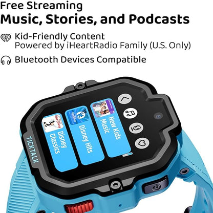 TickTalk5 Smart Watch for Kids with GPS Tracker, Video Calling, Texting, and Parental App, 4G Smartwatch with Free Music, Phone Calls, and Reminders for Kids Ages 3-12
