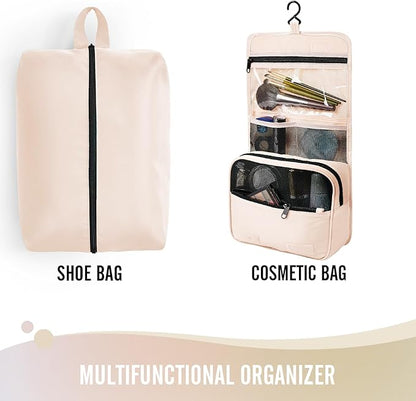 Veken 8 Set Packing Cubes, Travel Gifts for Women Mom, Carry on Suitcase Organizer Bags with Hanging Toiletry Bag and Large Laundry Bag, Travel Essentials Luggage Accessories for Cruise Ship