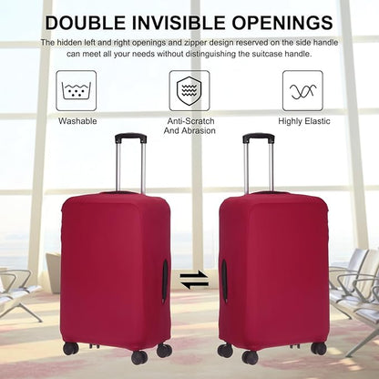 uxcell Travel Luggage Cover, Washable Suitcase Covers for Luggage Anti-scratch Suitcase Protector Elastic Baggage Protective, Fits 29-32 Inch Suit Case, Wine Red