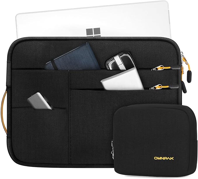 Omnpak Surface Pro 11 Case,13 inch Laptop Sleeve for Surface Pro 12/11/10/9/8/X/7/6/5/4/3 with Side Handle Strap and Accessory Pocket,Recycled PET Laptop Carrying Bag
