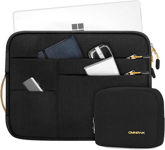 Omnpak Surface Pro 11 Case,13 inch Laptop Sleeve for Surface Pro 12/11/10/9/8/X/7/6/5/4/3 with Side Handle Strap and Accessory Pocket,Recycled PET Laptop Carrying Bag