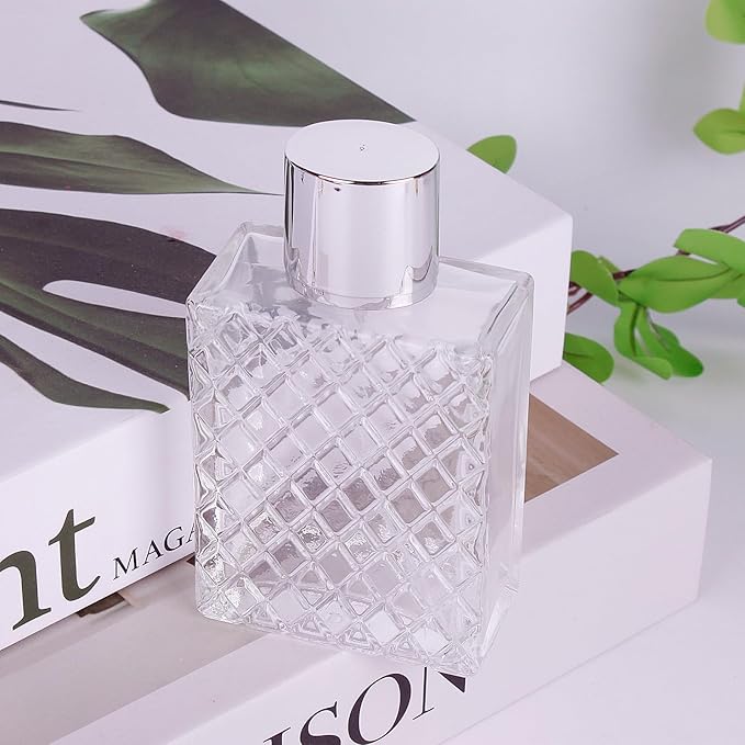 100ml/3.4oz Glass Perfume Atomizer Bottles, 2pcs Refillable Empty Perfume Bottle Atomizer, Portable Cologne Travel Perfume Atomizer