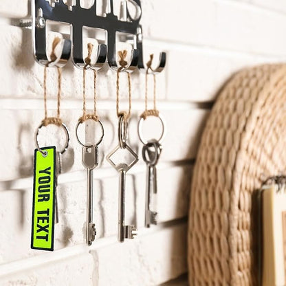 silkmilk Personalized Keychains, Double-sided Embroidered Customized Key Tags, Name Keyring Tags, Key Ring Accessories, Gifts for Men & Women