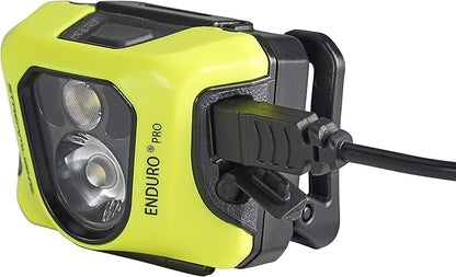 Streamlight 61435 Enduro Pro USB 200-Lumen 2080-Candela Ultra-Light LED Rechargeable Headlamp with Spot & Flood Beams, Elastic Head Strap, and USB Cable, Yellow