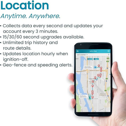 Vyncs - GPS Tracker for Vehicles, [No Monthly Fee], 4G LTE, Vehicle Location, Trip History, Driving Alerts, GeoFence, Fuel Economy, OBD Fault Codes, USA-Developed, Family or Fleets
