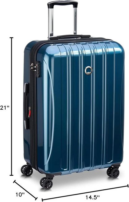 DELSEY PARIS Helium Aero Hardside Expandable Luggage with Spinner Wheels, Teal, Carry-On 21 Inch