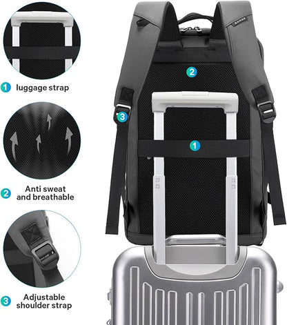 BANGE Large Luggage backpack Backpack, 40L Travel Laptop Backpack Fits 17.3 Inch Notebook, Traveling Luggage Backpack,Carry On Rucksack with Water Bottle Holder for Traveling, Hiking, Business
