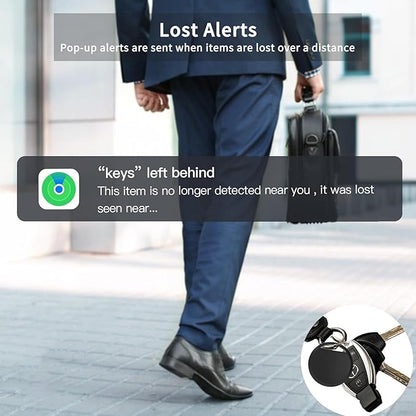 Air Tracker Tags 4 Pack Smart Tag Bluetooth Trackers Work with Apple Find My (iOS Only), Lightweight Tag Prevent Loss of Luggage Wallets Keys Bags,Replaceable Battery,IP67 Waterproof