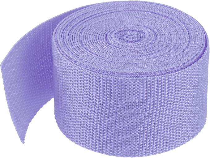 MECCANIXITY Lightweight Polypropylene Webbing Strap 2" 5 Yard Backpack Strapping Band Purple for Outdoor Luggage Cargo Straps