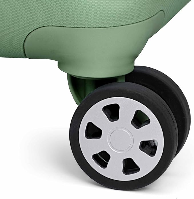 Traveler's Choice Pagosa Indestructible Hardshell Expandable Spinner Luggage, Green, 22-Inch Carry-on