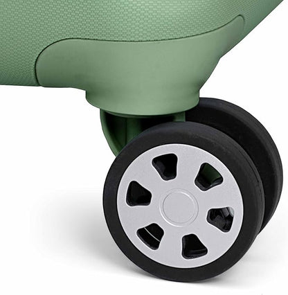 Traveler's Choice Pagosa Indestructible Hardshell Expandable Spinner Luggage, Green, 22-Inch Carry-on