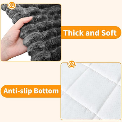 Dog Car Seat Covers for Back Seat, Dog Bed for Car, Car Seat Protector, Fit for Backseat Extenders, Non-Slip Soft Durable for Cars Trucks and SUVs(Grey,50x24.6 inch)