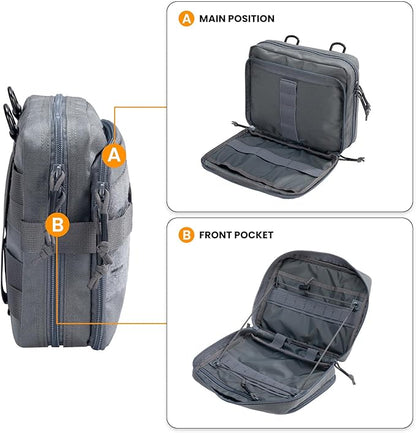 EXCELLENT ELITE SPANKER Tactical Molle Admin Pouch Utility Organizer EDC Medical Bag Utility EDC Tool Pouch with Shoulder Strap Attachment Pouches Waist Bag
