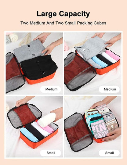 GOX Ultra Light 5 piece Packing Cubes Travel Luggage Organizer 1 Large 2 Medium 2 Small