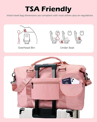 Teen Girl Gifts Trendy Stuff, Initial Travel Duffel Bag, Personalized Weekender Bag, Gym Bag, Monogram Overnight Bag, Niece Gifts Girly Girl Stuff Birthday Gifts for Girl (Letter Z)