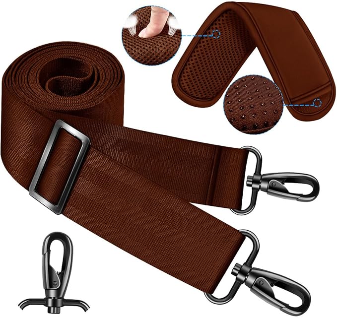 ZINZ 60 Inch Shoulder Strap with Removable Ultra-Thick Pad, Adjustable Buckles Shoulder Crossbody Strap for Luggage Bag