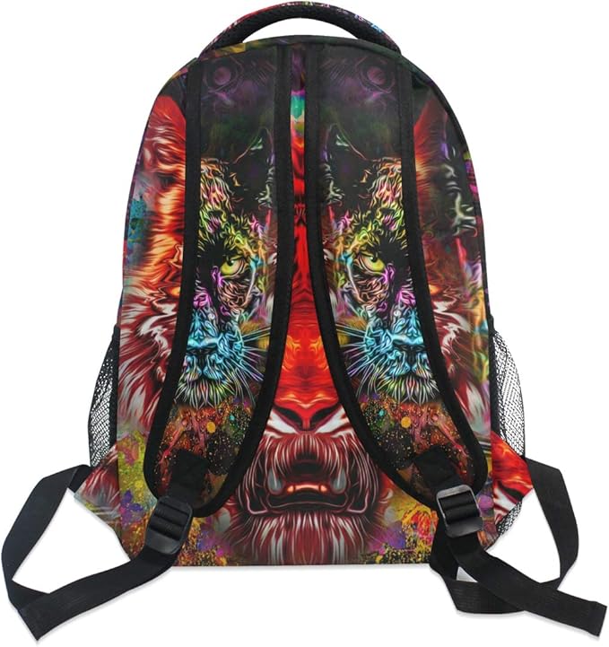 ALAZA Panther Leopard Animal Print Large Backpack for Kids Boys Girls Student Personalized Laptop iPad Tablet Travel School Bag with Multiple Pockets