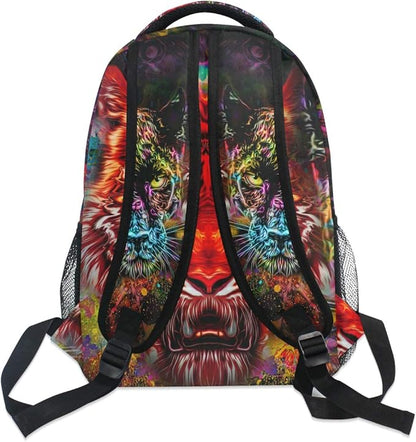 ALAZA Panther Leopard Animal Print Large Backpack for Kids Boys Girls Student Personalized Laptop iPad Tablet Travel School Bag with Multiple Pockets