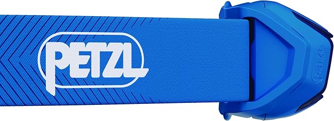 PETZL ACTIK Headlamp - Powerful 450 Lumen Light with Red Lighting, for Hiking, Climbing, Running, and Camping - Blue