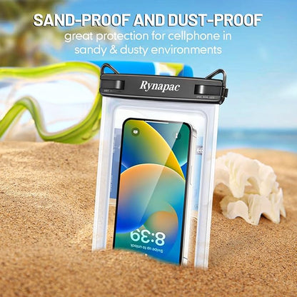 Waterproof Phone Pouch - 8.5in Waterproof Phone Case with Lanyard, IPX8 Cell Phone Dry Bag Beach Essentials for iPhone 17 16 15 14 Pro Max, Galaxy S25 S24 Series, 2 Pack