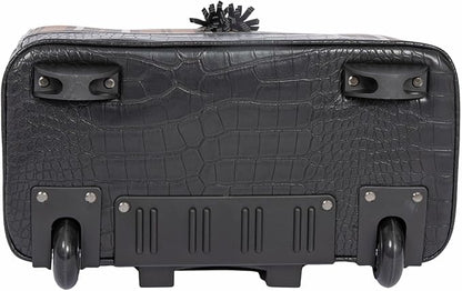 JKM & Company Rolling Laptop Bag for Women | Designer Wheeled Briefcase | Fits 13-17" Laptops | Office Travel Computer Case